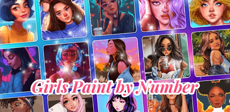 Girls Paint by Number Coloring screenshots