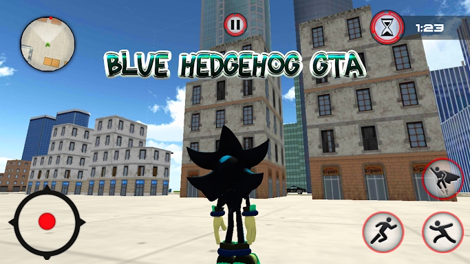 Dark Blue Hedgehog Rope Hero screenshots