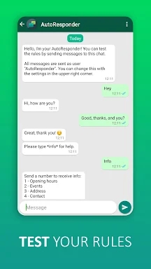 AutoResponder for WhatsApp screenshots