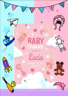Baby shower invitations maker screenshots