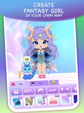 Fantasy Dress Up Avatar Maker screenshots