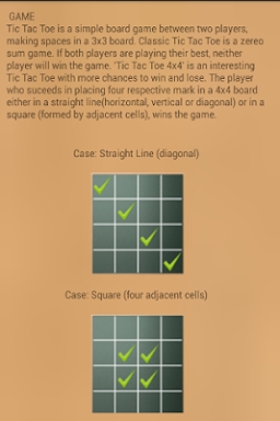Strategic Tic Tac Toe 4x4 screenshots