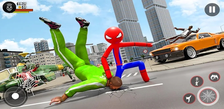 Stickman Rope Hero-Spider Game screenshots