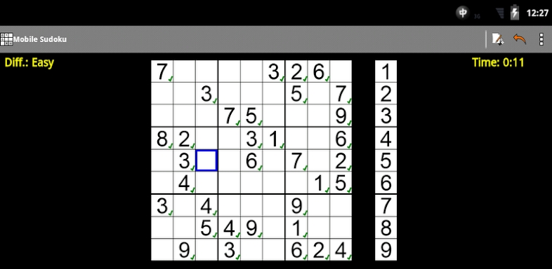 Mobile Sudoku screenshots