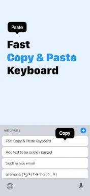 AutoPaste Copy Paste Keyboard screenshots