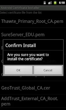 Certificate Installer screenshots