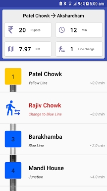 Delhi Metro Nav Fare Route Map screenshots