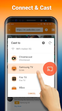 Cast to TV/Chromecast/Roku screenshots
