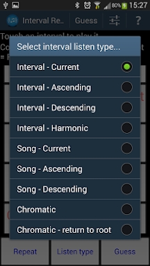 Interval Recognition ear train screenshots