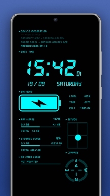 Digital Clock & Battery Charge screenshots