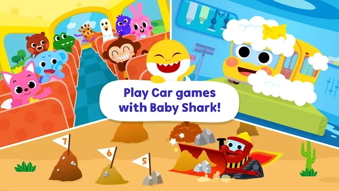 Baby Shark Car Town: Kid Games screenshots