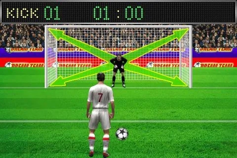 Football penalty. Shots on goa screenshots