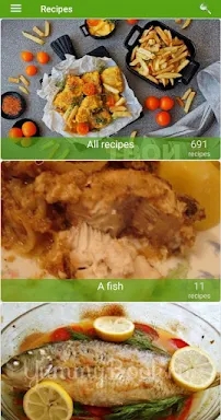 Fish recipes screenshots