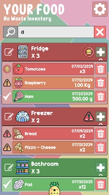 Your Food - No Waste Inventory screenshots