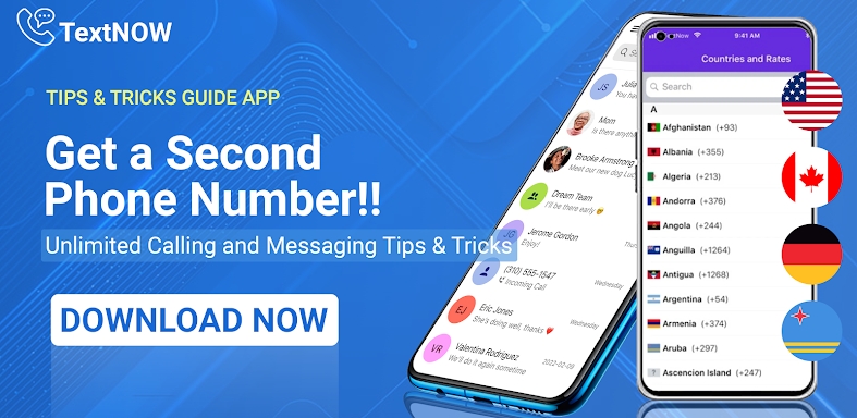 TxtNow Call Text Unlimited Tip screenshots