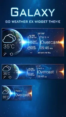 Galaxy Theme GO Weather EX screenshots