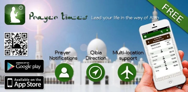 Prayer times: Qibla & Azan screenshots