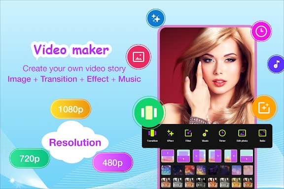 Video maker with photo & music screenshots