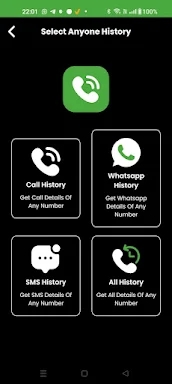 Call History Any Number Detail screenshots