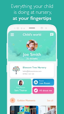 Blossom Parent App screenshots