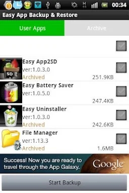 Easy App Backup & Restore screenshots