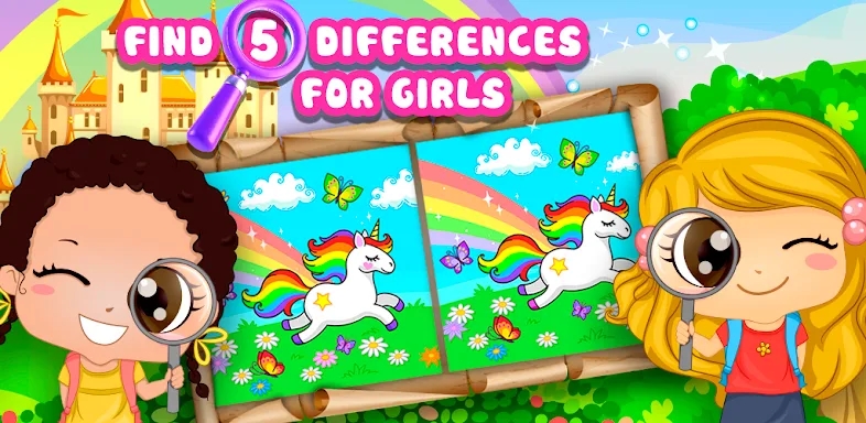 Spot 5 Differences Girls Games screenshots