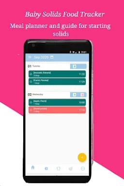 Baby solids - Food Tracker screenshots
