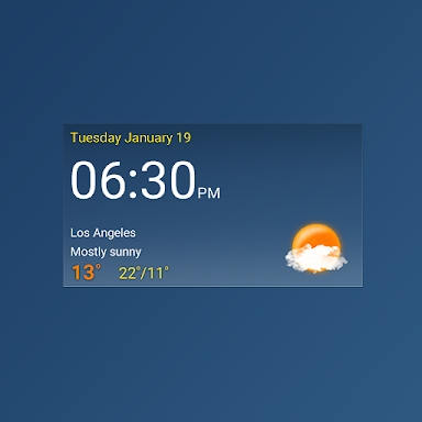Digital clock weather theme 1 screenshots