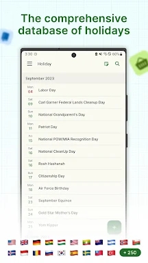 Holiday Calendar screenshots