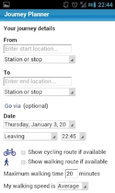 London Transport Planner screenshots