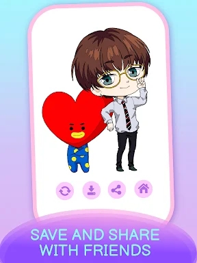 KPOP Chibi Coloring by Number screenshots