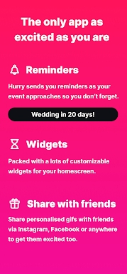 Hurry - Day Countdown & Widget screenshots