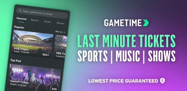 Gametime - Last Minute Tickets screenshots