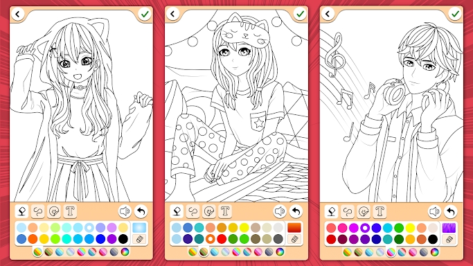 Manga Coloring Book screenshots