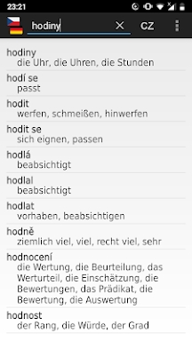 Czech-German offline dict. screenshots