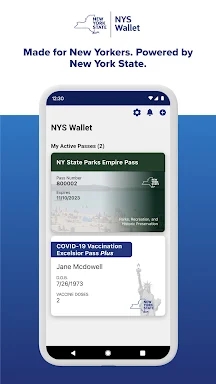NYS Wallet screenshots
