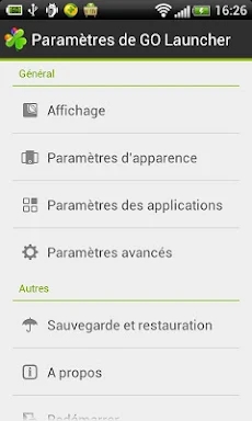 GO LauncherEX French language screenshots