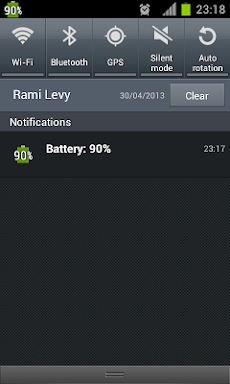 show battery percentage screenshots