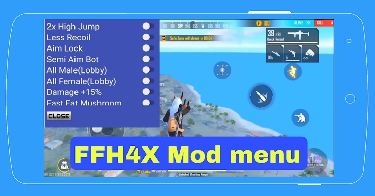 ffh4x mod menu for fire screenshots