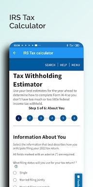 Tax status: Where's my refund? screenshots