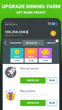 The Crypto Game clicker mining screenshots