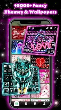 Neon Love Theme screenshots