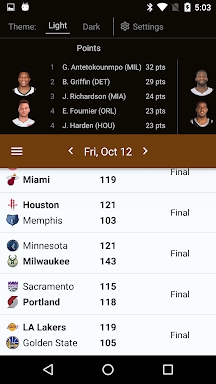 Sports Alerts - NBA edition screenshots