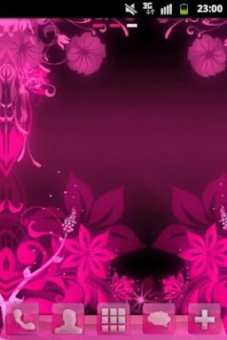 Pink Flowers Theme GO Launcher screenshots