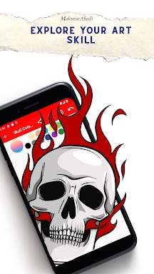 Skull Fire Coloring Pages screenshots