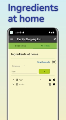 Shared Family Shopping List screenshots