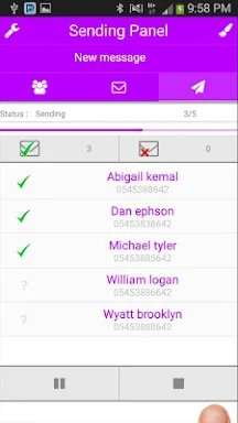 Multi SMS & Group SMS PRO screenshots