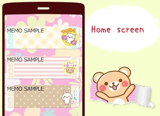 Sticky Note Honorific bear screenshots