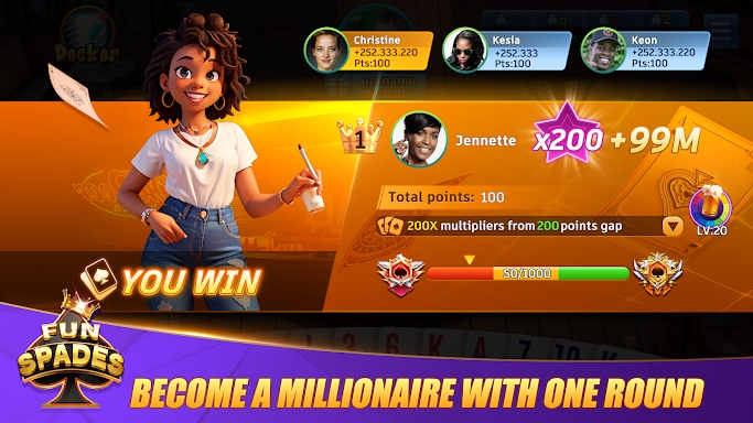 Fun Spades - Online Card Game screenshots