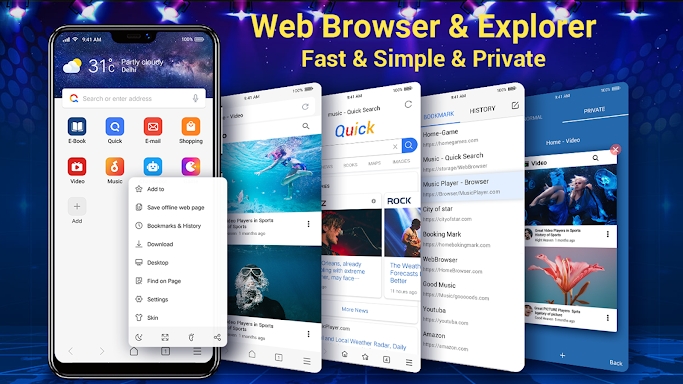 Web Browser & Fast Explorer screenshots